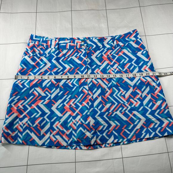 Slazenger Golf Skort Womens 12 Blue Geometric Colorful Performance Mini Casual - Picture 9 of 10